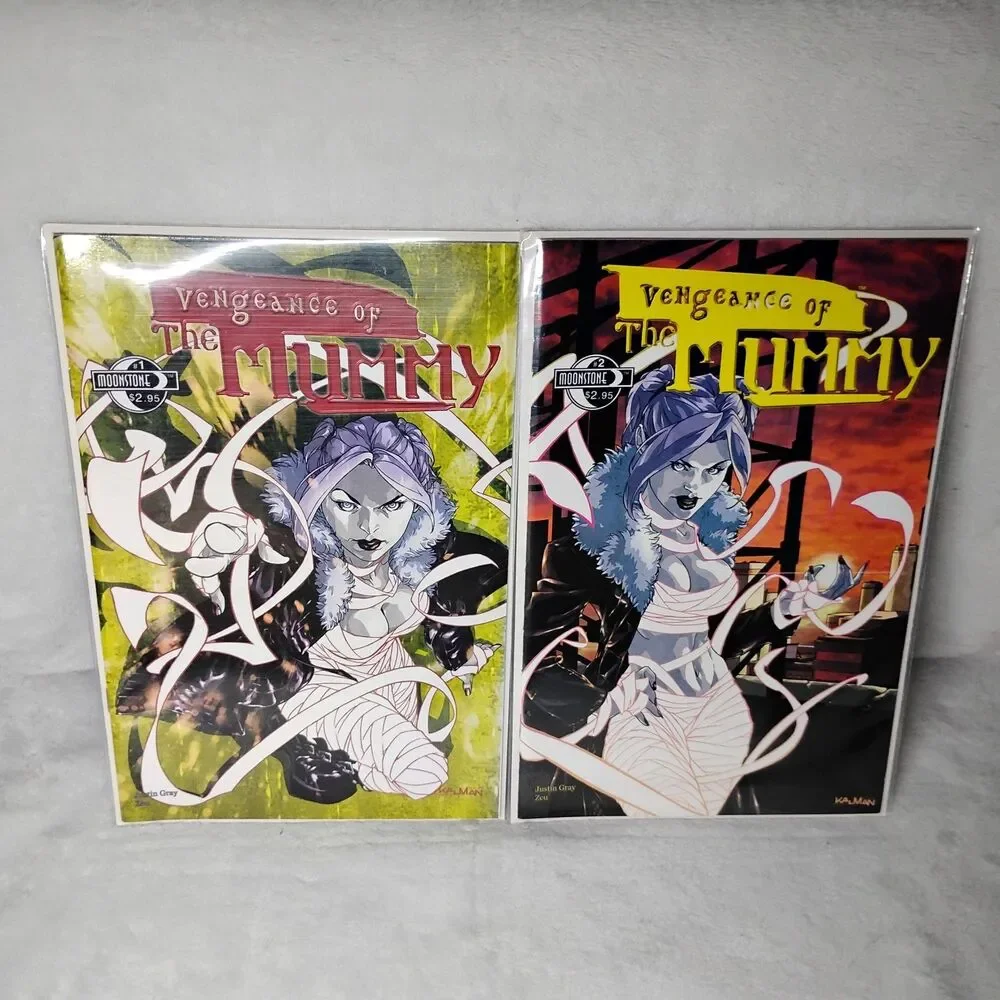 Vengeance of the Mummy # 1 & 2 Moonstone Books Justin Gray